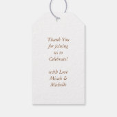 Hertenbaby shower cadeaulabel (Achterkant)