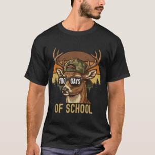 Hertenbok 100 dagen school leerling leraar retro t-shirt