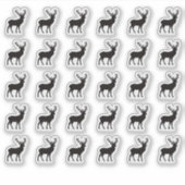 Hertenbruiloft Plaatskaart Eten Maaltijd Menu Keuz Sticker (Voorkant)