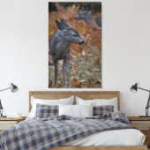 Hertenfamilie - baby canvas afdruk (Insitu (Slaapkamer))