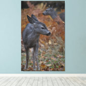 Hertenfamilie - baby canvas afdruk (Insitu (Houten vloer))