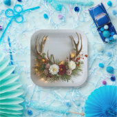 Hertengewei trouwarrangement papieren bordje (Feest)