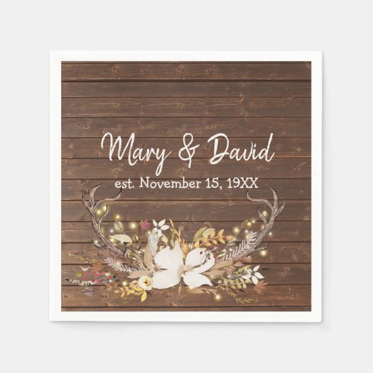 Hertengeweih Jubileumfeest Servet (Voorkant)