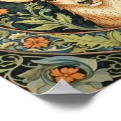 Hertengezicht in bloemenontwerp poster (Hoek)