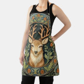 Hertengezicht in bloemenontwerp  schort (Insitu)