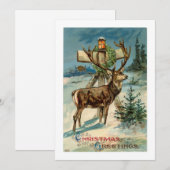hertenillustratie kerstkaart (Voorkant / Achterkant)