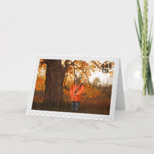 Hertenjager voor verjaardag kaart