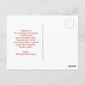 Hertenkop met gewei Rood geruit Rustic Bedankt Briefkaart (Achterkant)