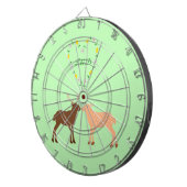 Hertenkoppel en madeliefjeshart op maat gemaakt dartbord (Voorkant Rechts)