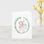 Hertenkrans gevouwen kaart (Gele Bloem)