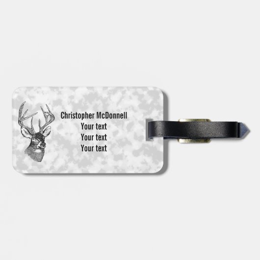hertenkunst bagagelabel (Achterkant horizontaal)