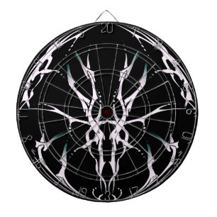 Hertenschedel Tribal Design voor herten jagers wit Dartbord