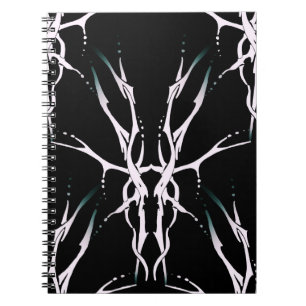Hertenschedel Tribal Design voor herten jagers wit Notitieboek