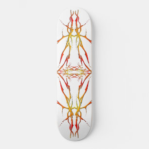 Hertenschedel Tribal Tattoo - rood Skateboard