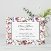 Hertenschedels, Bloemen & Droomvangers - Trouwen Kaart (Staand voorkant)