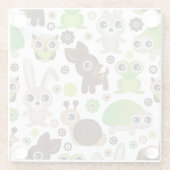 hertenschildpad glazen onderzetter (Achterkant)