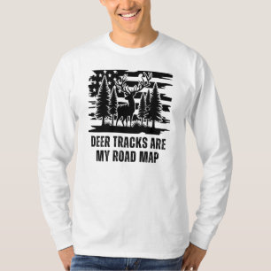 Hertensporen zijn mijn routekaart   Hertenjacht ca T-shirt
