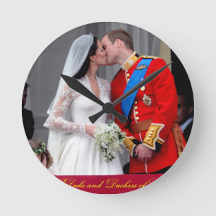Hertog en hertogin van Cambridge Royal Wedding Ronde Klok