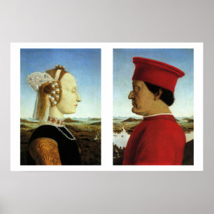 Hertog en Hertogin van Urbino, Piero della Frances Poster