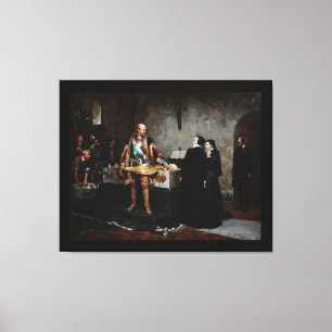 Hertog Karl Isolting the Corpse of Klaus Fleming Canvas Afdruk