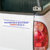 Herverdeling van rijkdom bumpersticker (Op Truck)