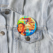 Herverkiest Biden Harris 2024 Ronde Button 7,6 Cm (In situ)
