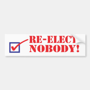 Herverkiezen Niemand Bumpersticker