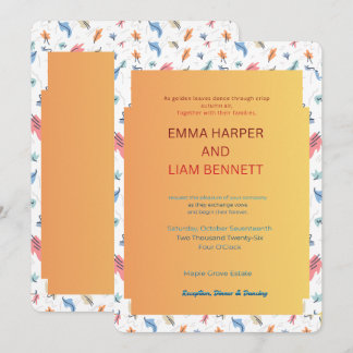 Hervormbare Herfstbladeren Trouwkaart | Persoon Kaart