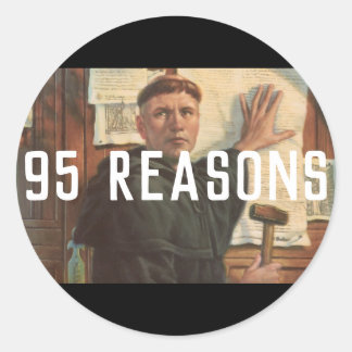 Hervormde theologische Stickers - Martin Luther 95