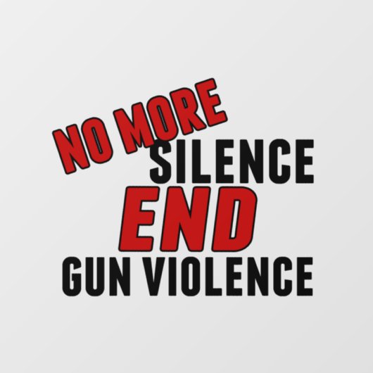 Hervorming pistool Geen stilte meer einde Pistool  Raamsticker (Vel)