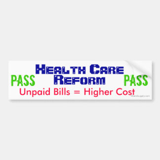 Hervorming van de gezondheidszorg bumpersticker