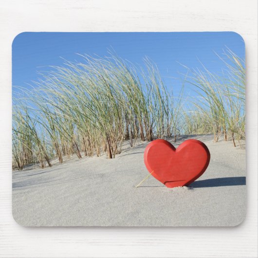 Herz am Strand Muismat (Voorkant)