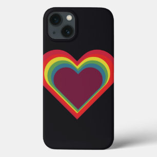 Herz Heart - Rainbow Colors - Regenbogenfarben iPhone 13 Hoesje