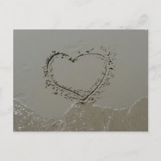 Herz im Zand Briefkaart