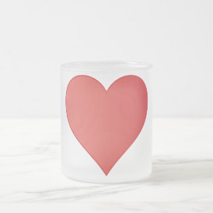 Herz Tasse aus Mattglas