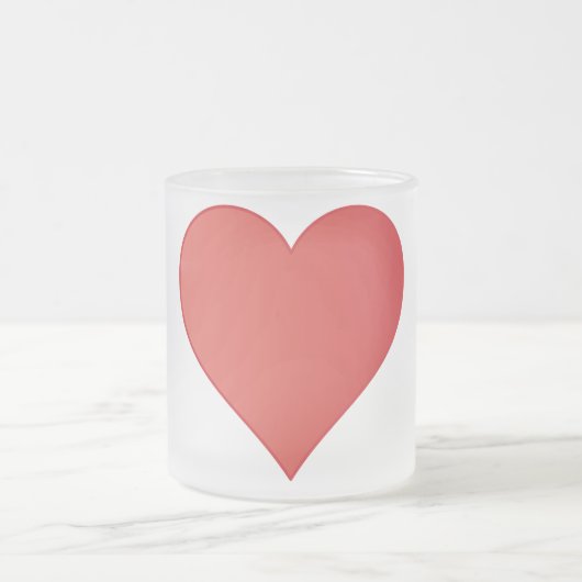 Herz Tasse aus Mattglas (Centre)