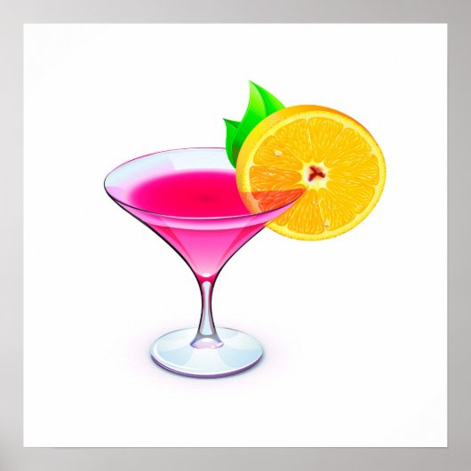 Herzien roze cocktail Poster - SRF (Voorkant)
