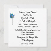 Herziene Masquerade Mardi Gras uitnodiging (Achterkant)