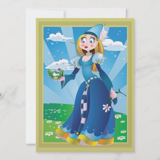 Herziene Prinses en Kikker Uitnodiging - SRF (Voorkant)