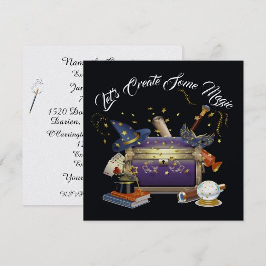 Herziene Uitnodiging Maken Toveruitnodiging (Voorkant / Achterkant)