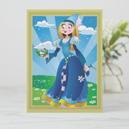 Herziene uitnodiging voor Prinses en Kikker - SRF (Staand voorkant)