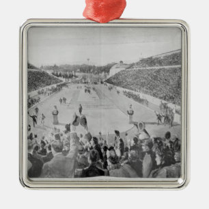 Herziening van de Olympische Spelen in Athene Metalen Ornament