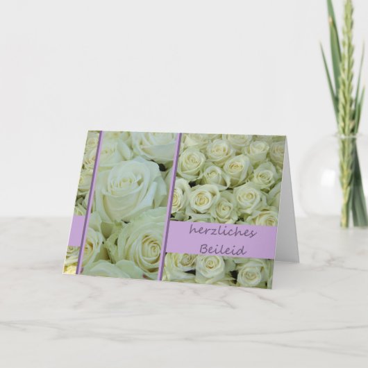 Herzliches de carte de sympathie allemande Beileid (Devant)