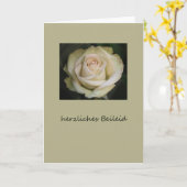 Herzliches de carte de sympathie allemande Beileid (Fleur jaune)