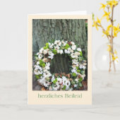 Herzliches de carte de sympathie allemande Beileid (Fleur jaune)