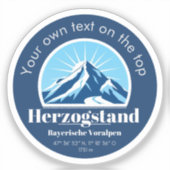 Herzogstand vom Walchensee Duitse souvenir decor Sticker (Voorkant)