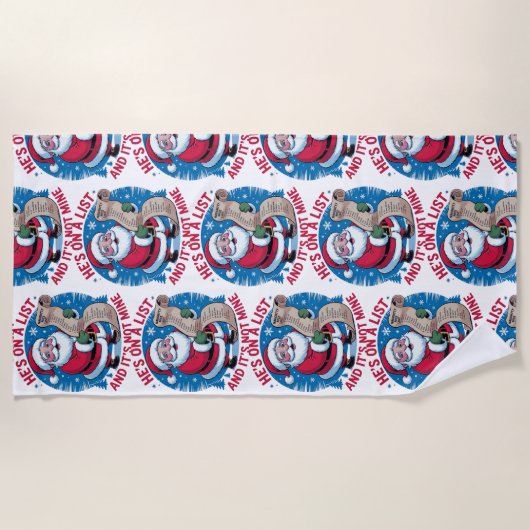 He's On A List and It's Not Mine Strandlaken (Voorkant)