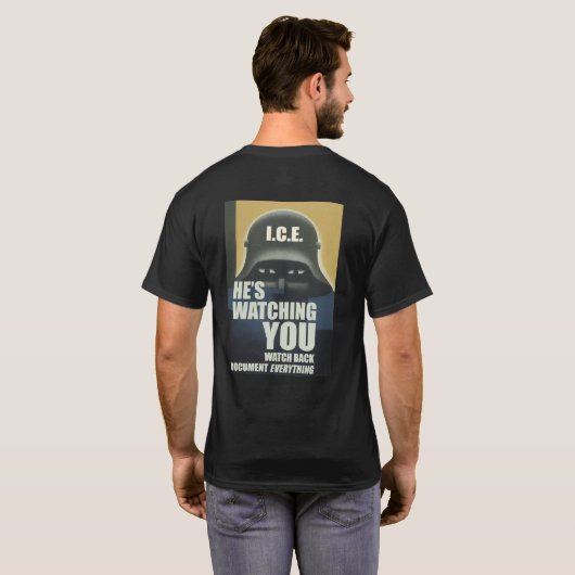 He's Watching You 2026 - Back print T-shirt (Achterkant volledig)
