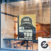 He's Watching You 2026 Raamsticker (Cafe Raam)