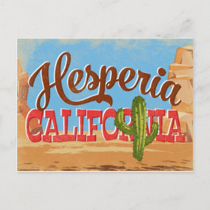 Hesperia California Cartoon Desert Vintage Travel Briefkaart